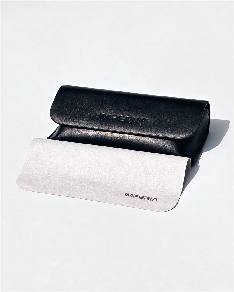 IMPERIA leather case and microfiber cloth